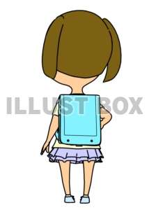 ランドセルを着た女の子が手で指を指している後ろからの写真イラスト素材透過、PNGフリー画像ダウンロード - Pngtree