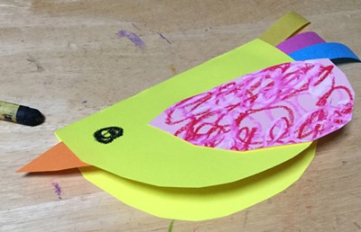 8月壁面製作 空 鳥 雲 太陽 夏保育