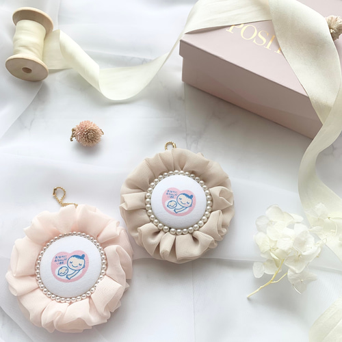 マタニティマーク 布プリ 6枚 おなかに赤ちゃんがいます くるみボタンの通販 by Ruラクマ