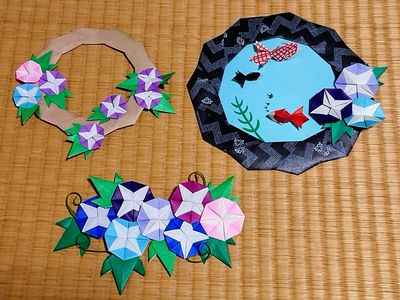 工作ネタ 梅と水仙Plum blossoms anddaffodils 2月冬の花壁面飾り高齢者レク・OT・デイ保育知育折紙origamiDIY