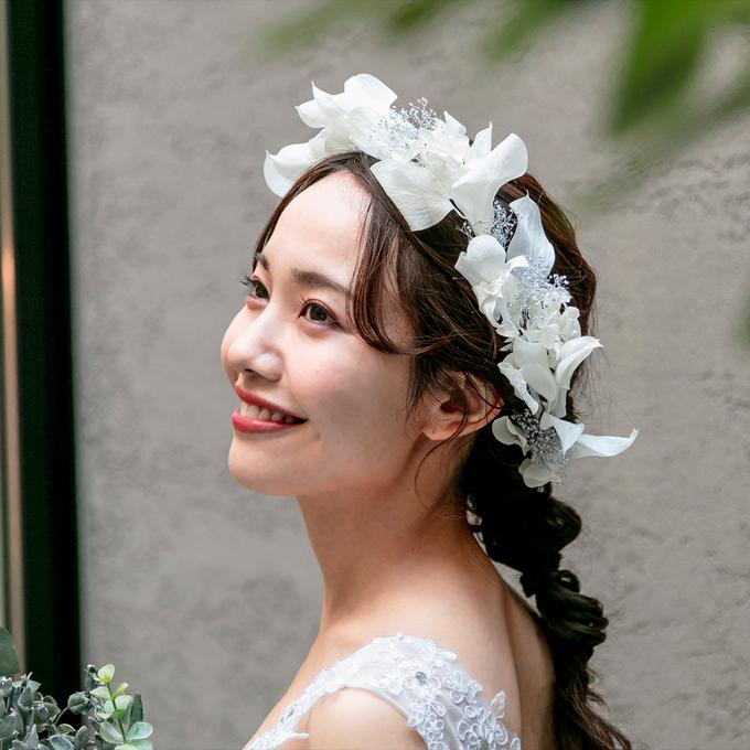 ウエディングブーケ かすみ草 成人式 結婚式 プリザーブドフラワー ドライフラワー ウェディング 花嫁 披露宴 ブライダルブーケ カスミソウ 前撮り森ガール 髪飾り 花冠 花かんむり かすみ草 成人式 卒業式 結婚式 袴 振袖 和装 ウェディングヘア ユーカリミックス OHANA