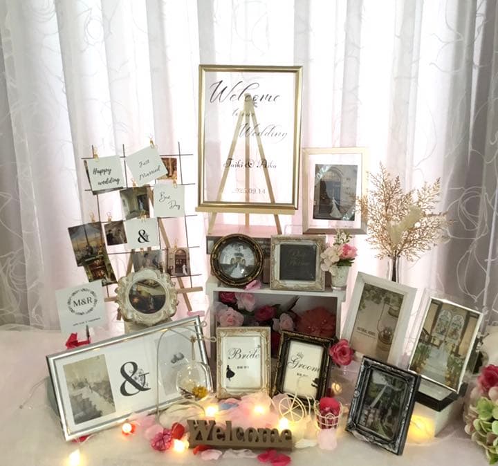 すぐ発送 ウェルカムスペース ウェルカムボード ゴールド系 結婚式 オシャレ 限定価格 ウェルカムスペース ライト付き ウェルカムボード 結婚式受付ウェルカムスペース おまとめセット