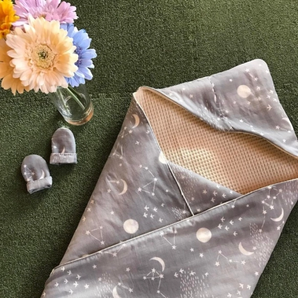 ダブルガーゼを使ったおくるみの作り方 バイアステープなしの簡単な作り方