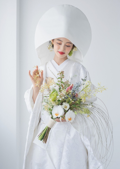 白無垢・色打掛:U038 紫 花づくし 婚礼衣装レンタル京都着物レンタル夢館