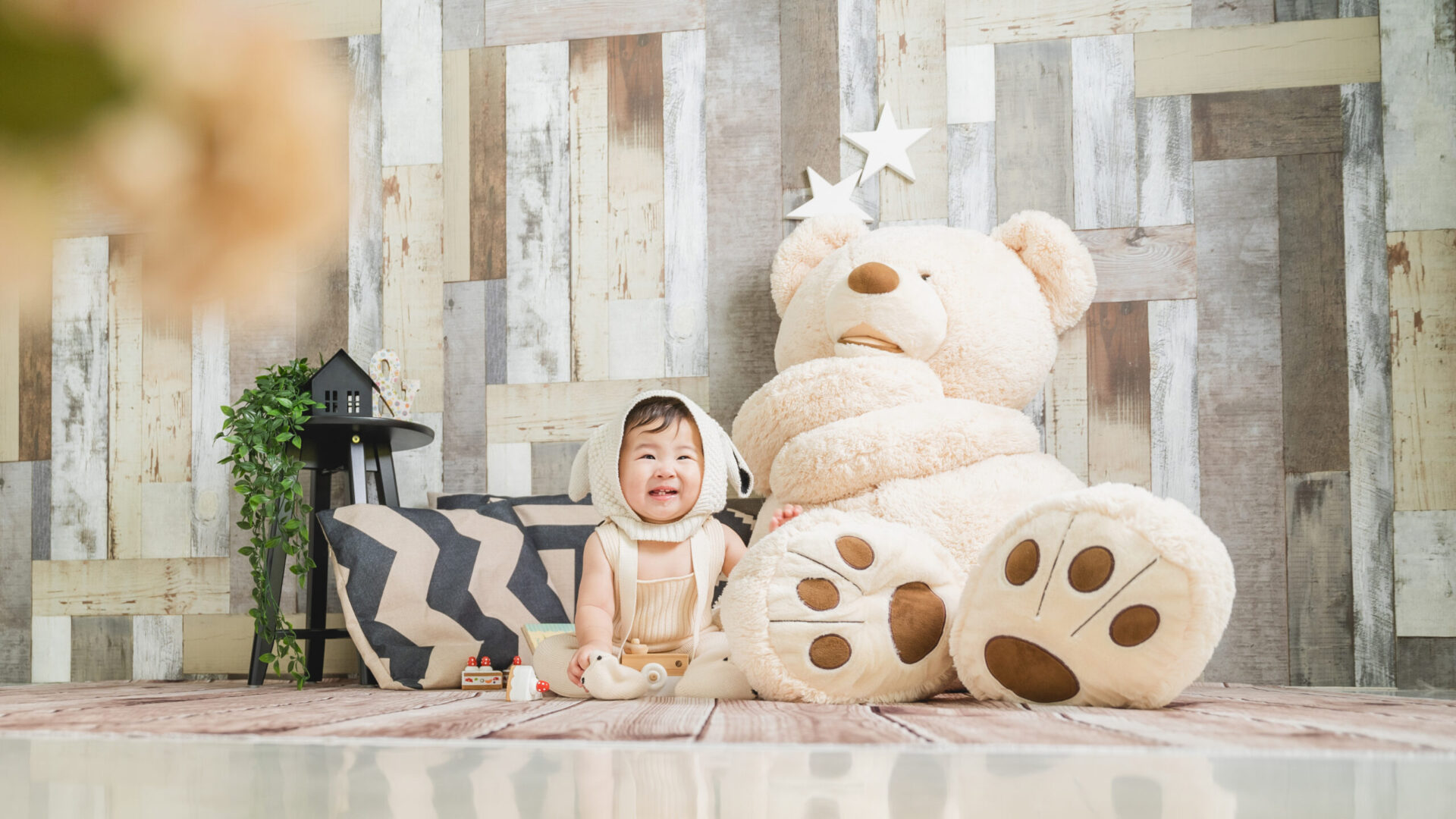 1歳 初めてのお誕生日記念は写真スタジオで〜スマッシュケーキ編・:*写真工房ぱれっとサッポロファクトリー店