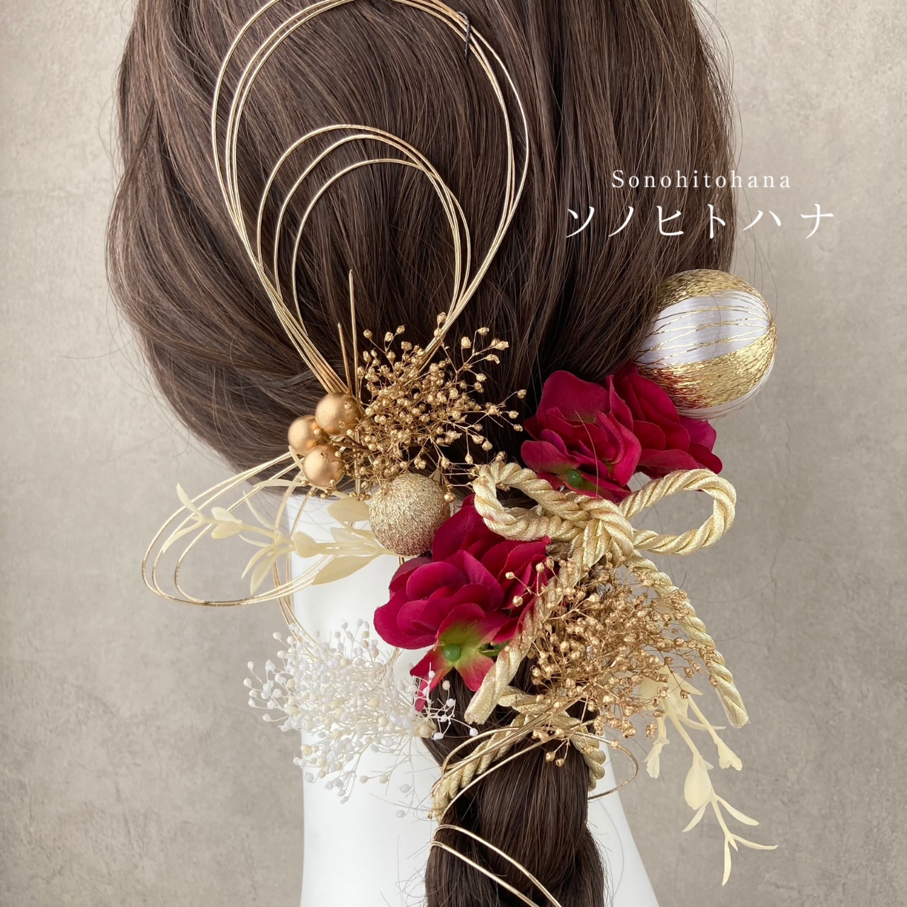 卒業式hair* 着物hair*＊ ボブの方から人気です✨ 卒業式ヘア 卒業式 成人式ヘア 成人式 前撮り 着物ヘア 振り袖ヘア 袴ヘア 金箔ヘア ボブアレンジ 水引ヘアアレンジ動画 ボブアレンジ動画ヘアアレンジ ヘアセット お呼ばれヘア美容師