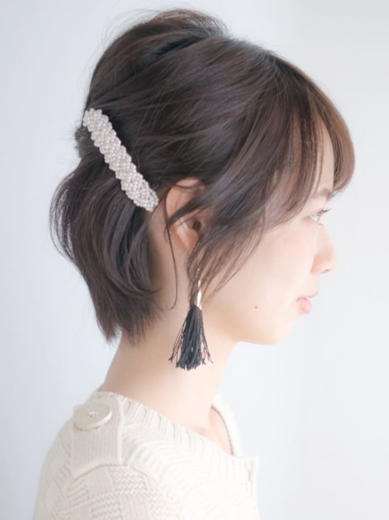 結婚式ショート・ボブヘアアレンジ35選！そのままでOKお呼ばれヘア - IKINAイキナ
