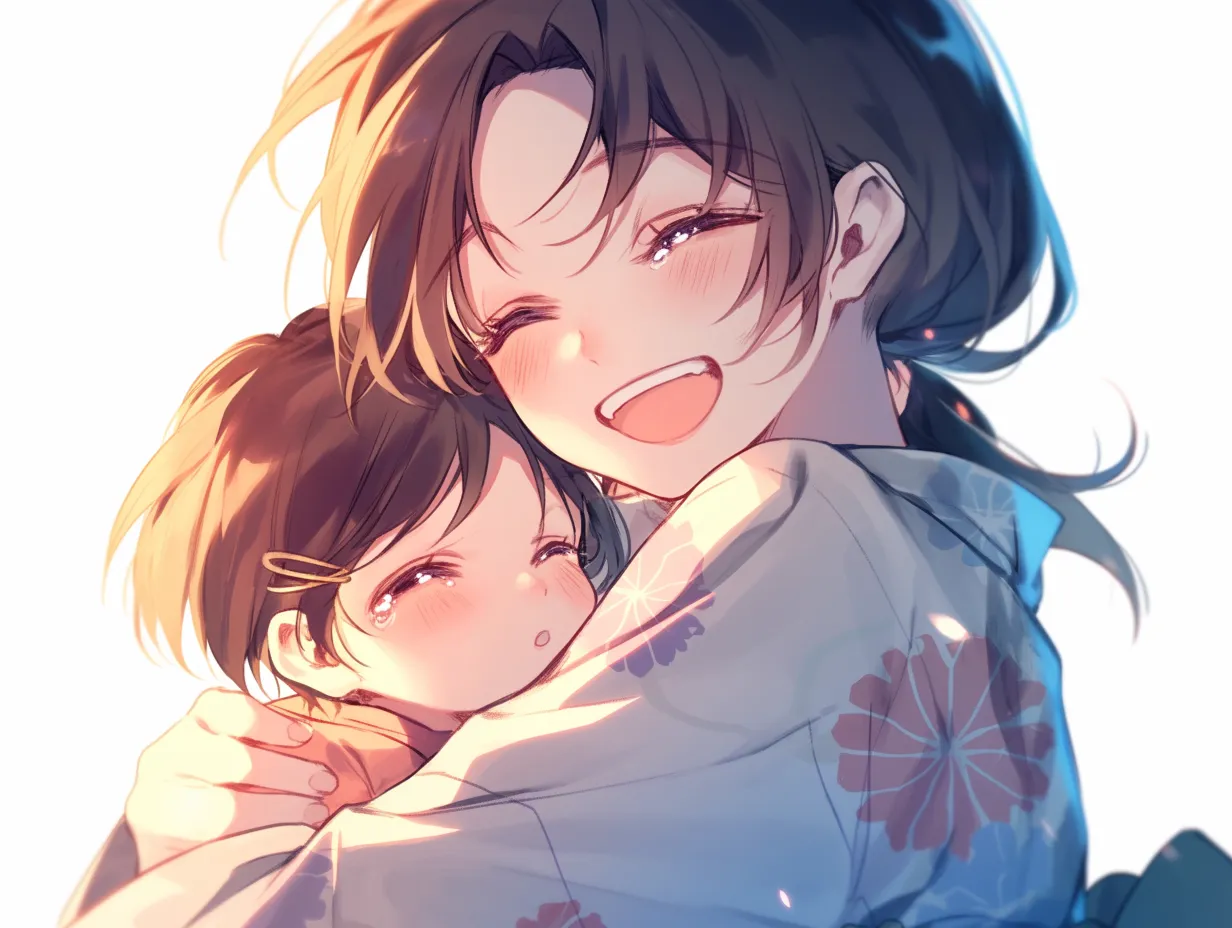 お母さんが子供を抱きしめるイラスト素材透過、PNGフリー画像ダウンロード - Pngtree