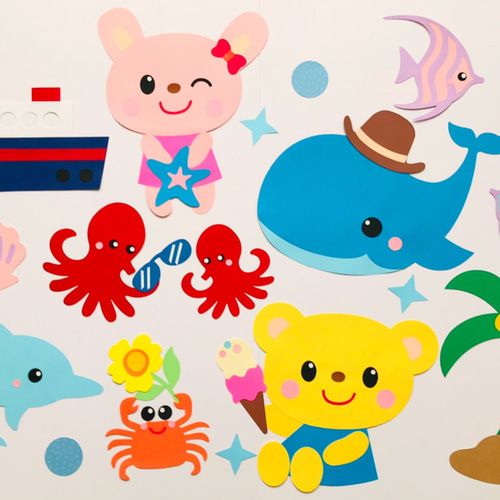 壁面飾り お誕生日表 海の生き物大集合 ゆかいな海の生き物の お誕生表です🐟🦀🪼 PriPri4月号2025年の別冊付録に掲載していただいてます。部屋飾り お誕生表壁面製作壁面飾り手作り壁面保育園幼稚園保育施設幼児教室保育士幼稚園の先生保育科