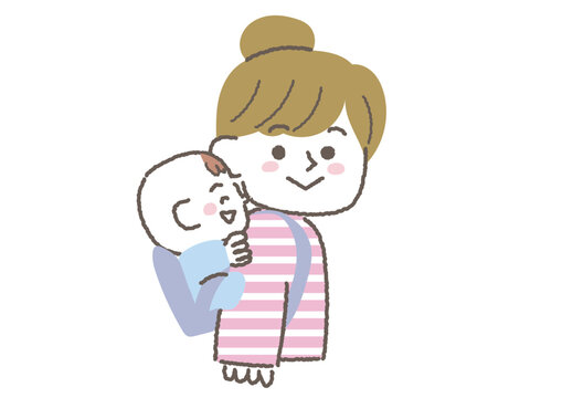 おんぶ│illust-free.com