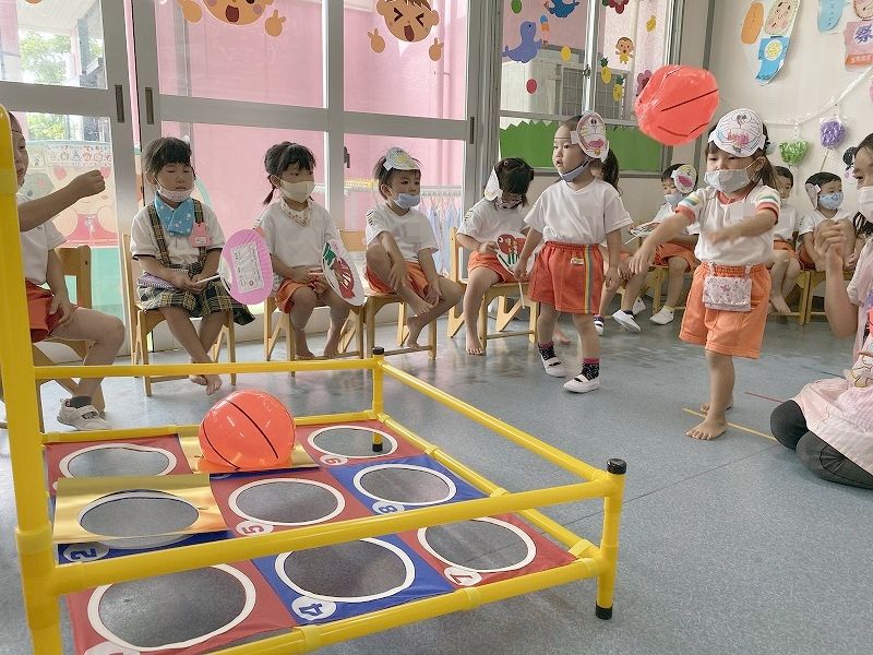 夏祭りゲームコーナーは、パウパトロールにポケモン！アンパンマンにヨーヨー釣りと盛りだくさん！七里ふたばこども園こども園幼稚園保育園さいたま市お祭りゲームパウパトロールアンパンマンポケモンヨーヨー釣り