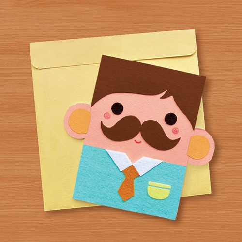 父の日に贈る手作りフェルトメッセージカード