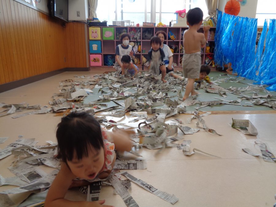 久しぶりのプール保育はじまるときわ幼稚園