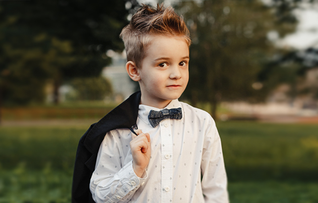 男の子ヘアセット ラフな無造作ヘアでイケメンショート。卒園式や入学式に。メンズスタイリング