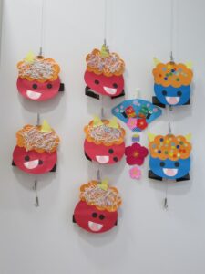 節分製作 紙皿でできる、鬼のお面の作り方〜前がよく見えるお面〜ほいくびより