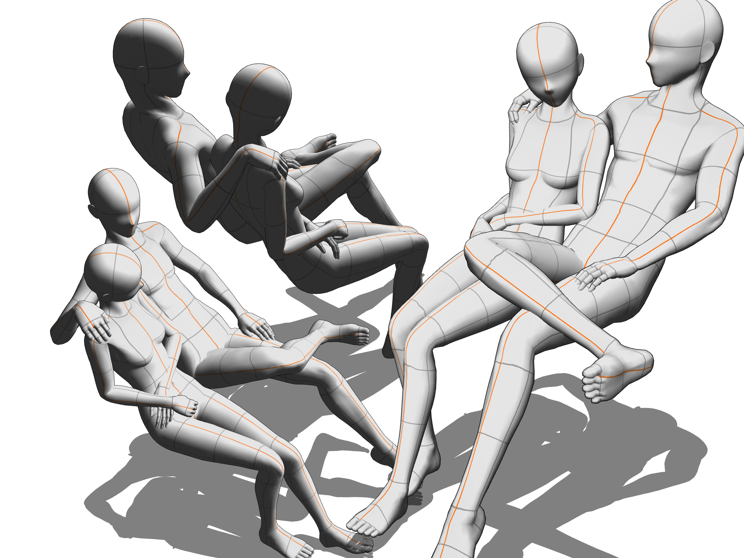 ポーズ集 身長差CPポーズ集 - 米茶のイラスト - pixiv