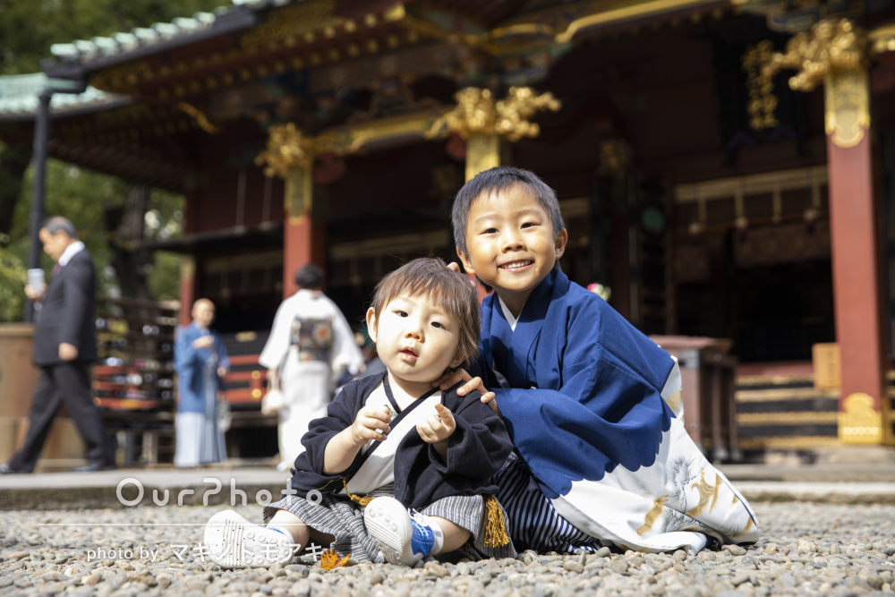 兄弟姉妹で一緒に祝う七五三 七五三写真のフォトスタジオ・写真館はらかんスタジオ