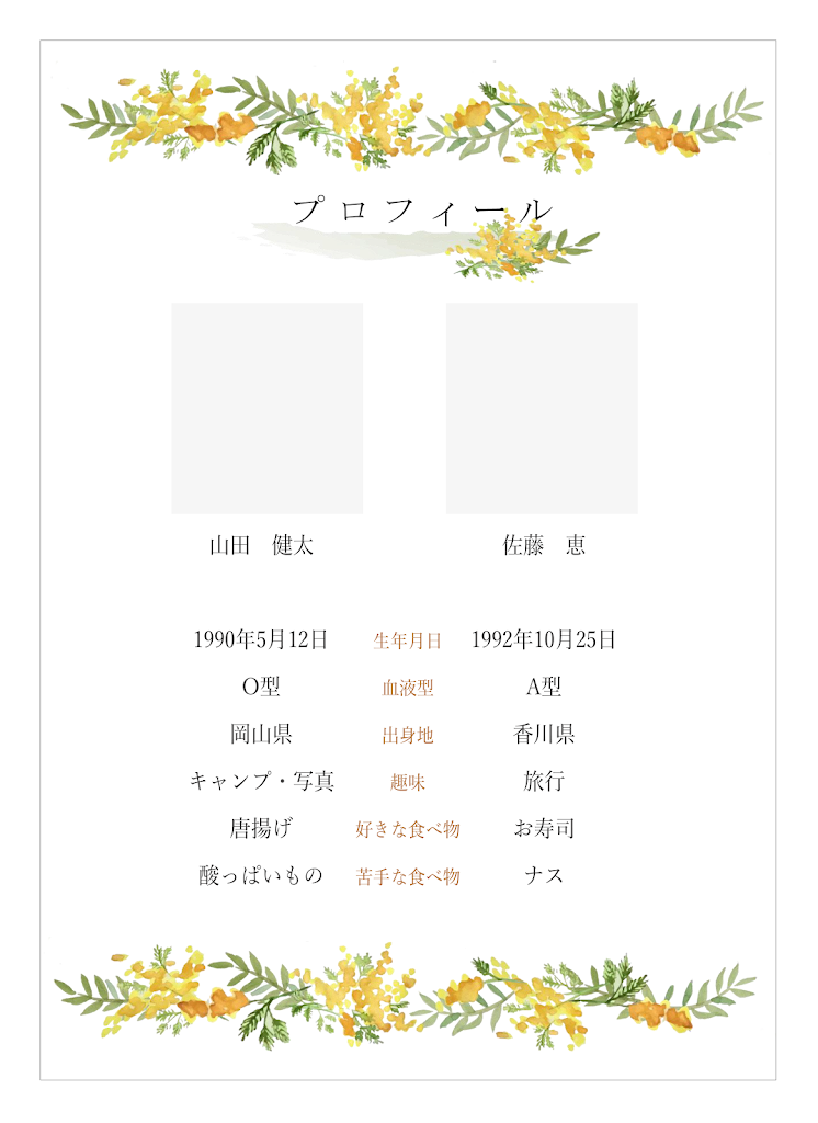 家族婚なら作ってみて！顔合わせしおりのテンプレートを使って”家族紹介しおり”を作ってみた！アツメル結婚式レシピ 買える結婚式アイテムWedding Mart ウェディングマート