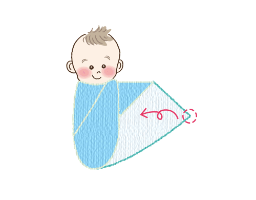 バスタオル おくるみ 包み方TikTok