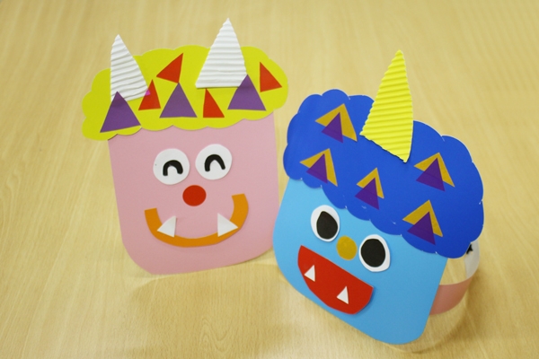 保育園 2月製作「鬼のお面」紙皿アイデア2種！簡単「折り紙の鬼」折り方の紹介保育士のお仕事静岡