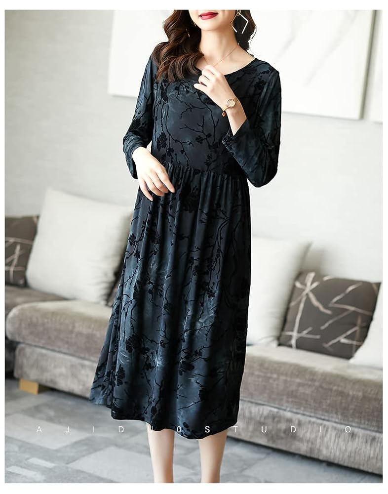 ワンピース 袖あり 40代 夏 半袖 ロング丈フォーマルドレス 50代 60代 ミセス 親族 フォーマルワンピース シニア パーティードレス大きいサイズ 19号 夏 叔母 祖母 フォーマル 顔合わせ お宮参り 七五三 同窓会 服装 マザーズドレス シフォン 通勤 オケージョン 花柄