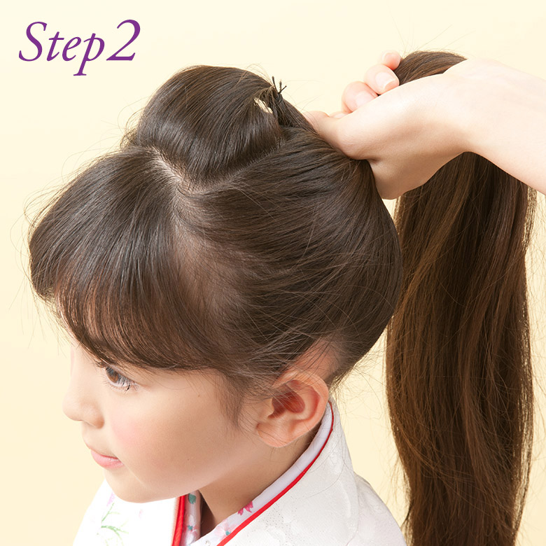 和装 ヘアアレンジ キッズの七五三、ハレの日のアップヘアアレンジ🌼🌷