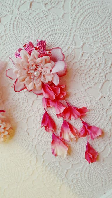 七五三 つまみ細工の髪飾りを作りました♡LEE