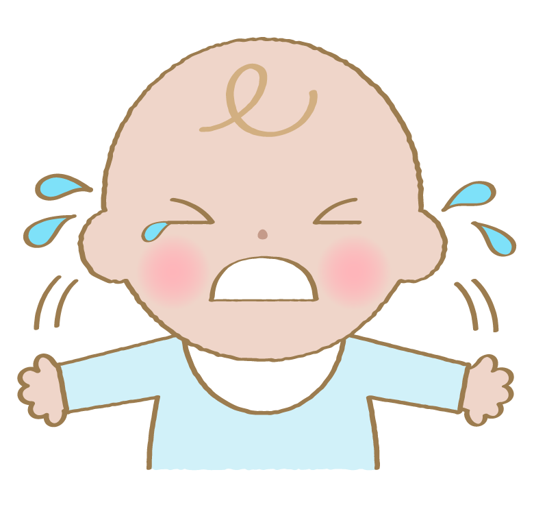 大泣きする子供 女の子 の無料 フリー イラストかわいい手描きの無料素材「てがきっず」保育園・小学校・介護施設にぴったりのフリー素材イラスト