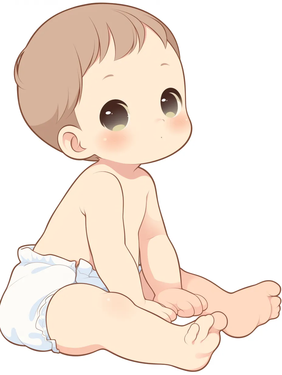 アニメの衣装を着た愛らしい漫画の赤ちゃんイラスト素材透過、PNGフリー画像ダウンロード - Pngtree