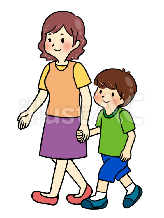 手つなぎ親子イラスト - No: 935243無料イラスト・フリー素材なら「イラストAC」