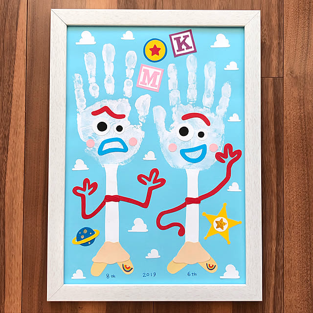 4 人の子供たち、私たちは花のように成長しています 手形アート子供向けの手形クラフト幼児向け母の日ギフト祖父母への記念品ギフト -Etsy 日本