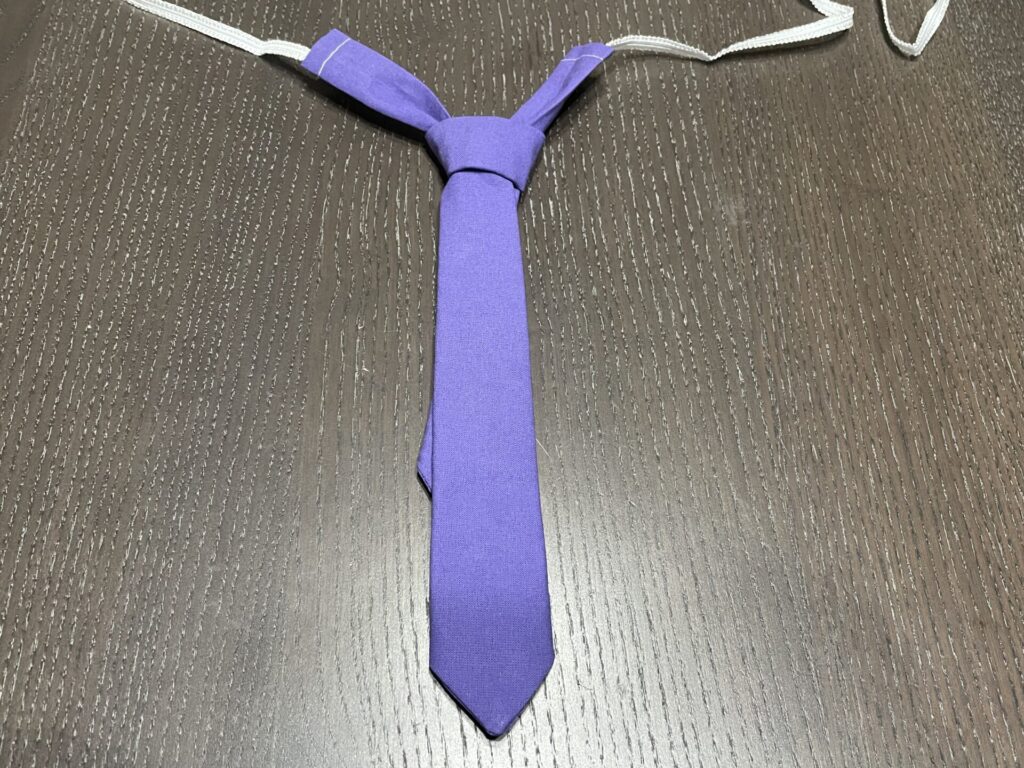 100均 ダイソーネクタイを簡単リメイク、子供用ゴム付ネクタイを作る&あんふぁん