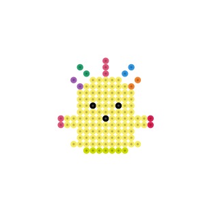 あつまれどうぶつの森 アップル アイロンビーズの図案 - セナパパBLOG