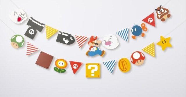 スーパーマリオ バースデー背景：パーソナライズされたパーティーバナー デジタルダウンロード- Etsy 日本