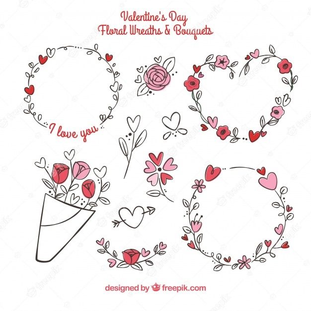 カラーの花束のウエディングカード２：イラスト無料