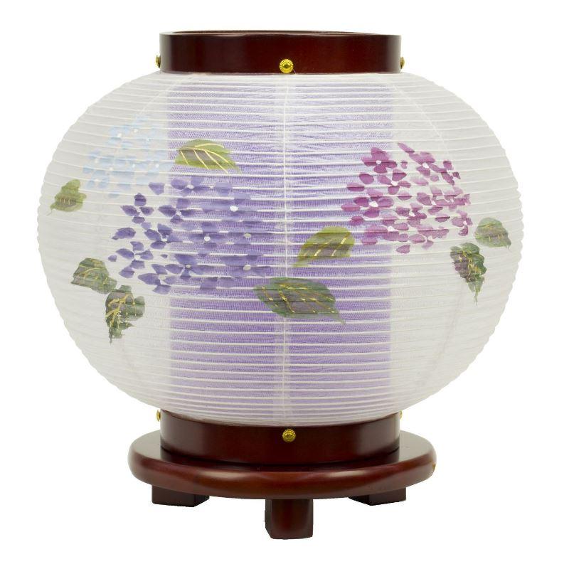 楽天市場 盆提灯 仏縁堂コラボ・八女提灯 やめちょうちん ：大内行灯11号黒檀調 本絹一重・伝統工芸士 手描き 花時雨 盆ちょうちん 行灯 盆用品送料無料 smtb-tdRCP: 仏壇仏具の仏縁堂