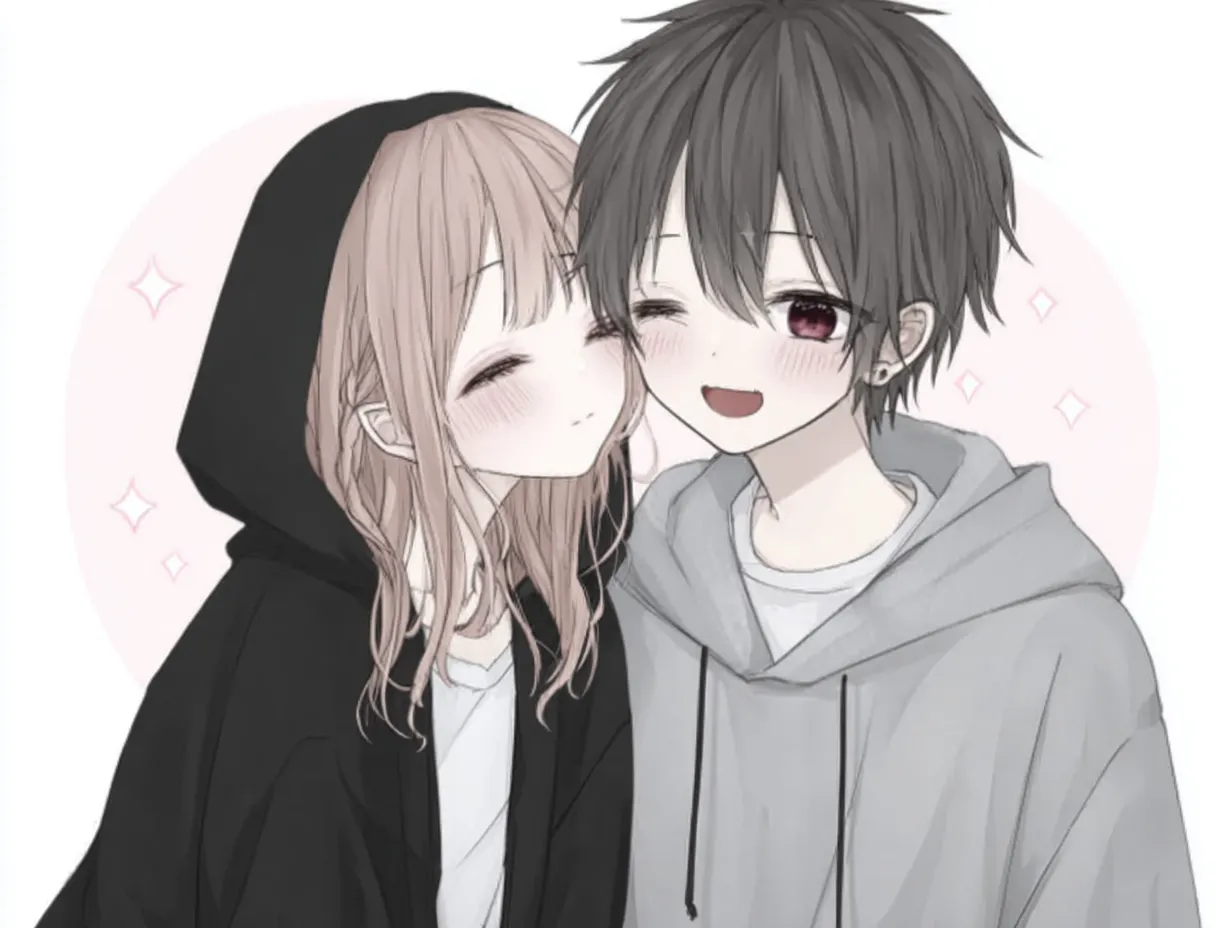 頬に手を添える男女カップルイラスト - No: 22574093無料イラスト・フリー素材なら「イラストAC」