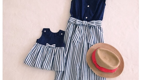女の子トップ スワンピース 100~150キッズ 型紙 作り方 専門店 ラ・スーラ