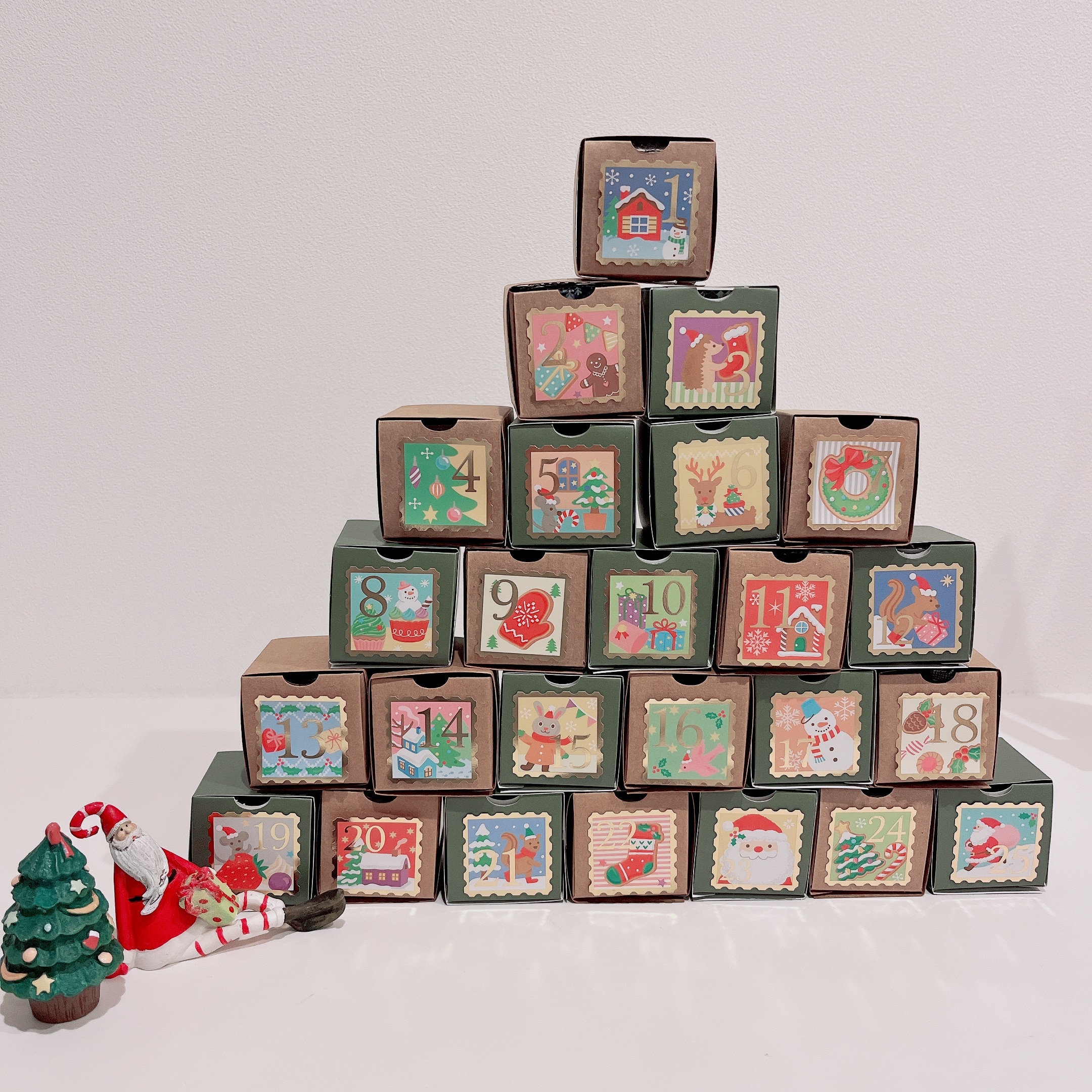 工作キット 手づくり クリスマス アドベントカレンダー キットこどもこうさく研究所