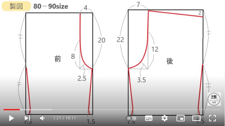パターン型紙のみ 子ども ジョガーパンツ型紙セット 作り方レシピ付き！ - １分の１ SHOPminne byGMOペパボ国内最大級のハンドメイド・手作り通販サイト