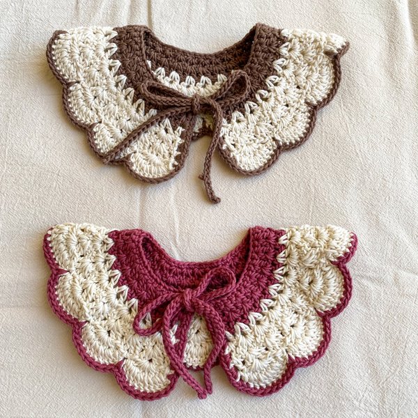 棒針編み ベビー用👶🏻付け襟の編み方🍃 - YouTube