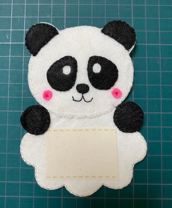 うさぎとパンダとバナナ フェルト名札 ワッペン ネームフェルト 保育