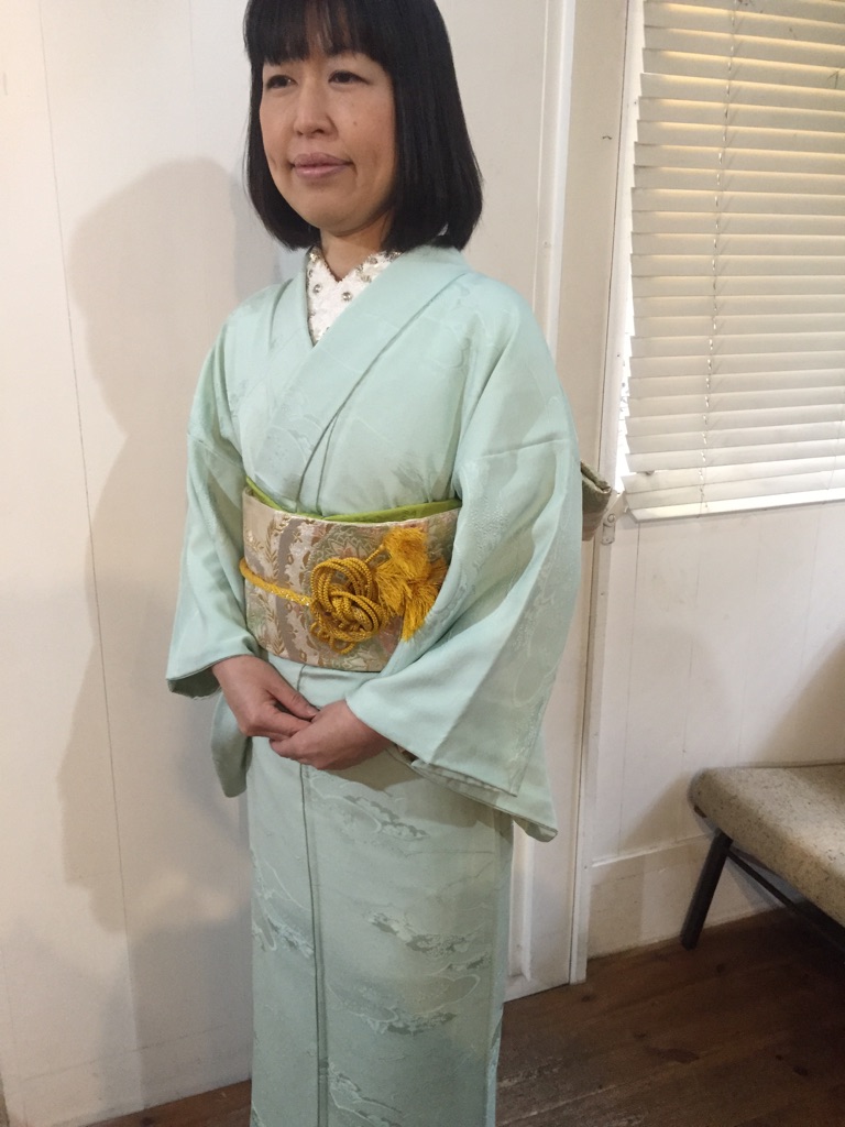 お客様写真 色無地で結婚披露宴へ』