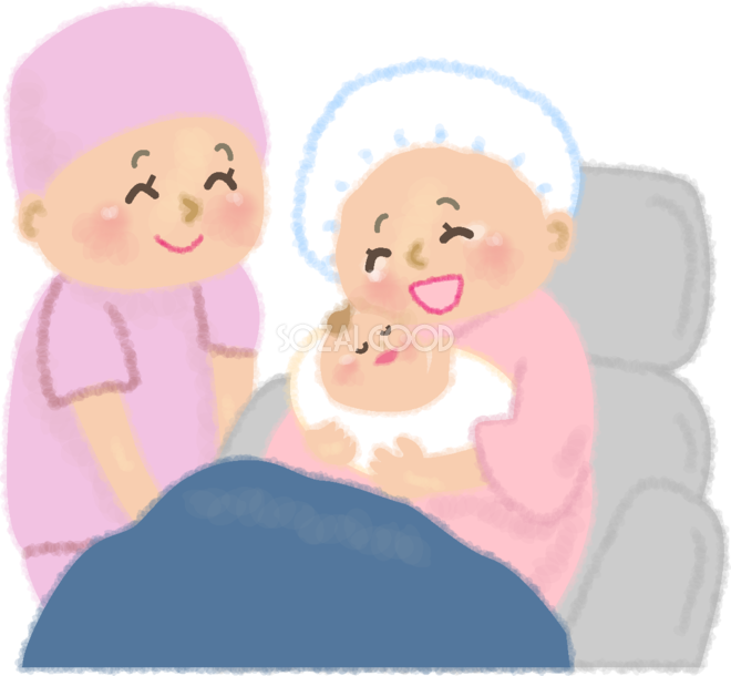 赤ちゃんを抱きしめる母親の水彩イラスト水彩の挿し絵屋さん