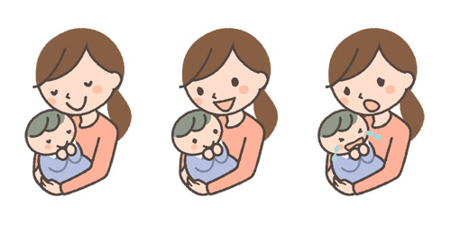 赤ちゃんとママ 育児 無料イラスト フリー素材 1