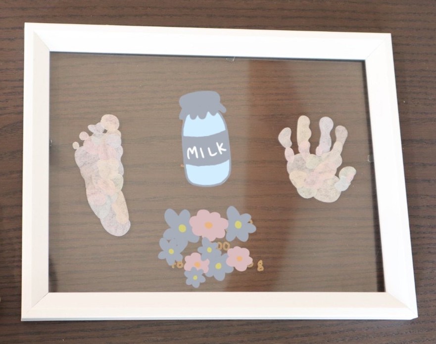 ダイソーの100均アイテムだけで作る！簡単で可愛い手形・足形アート作り方 - 遊びから学ぶ！幼児教育