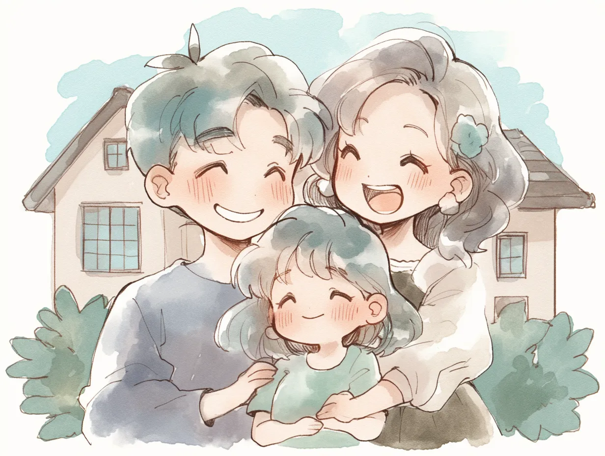 家族の顔のイラスト🎨 フリー素材 看護roo! カンゴルー