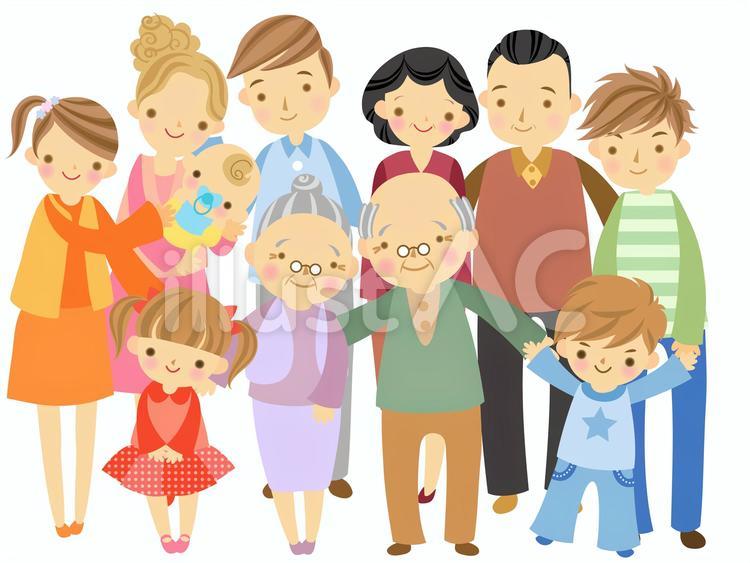 3世代の大家族 イラストEPS 無料ダウンロード - Pikbest