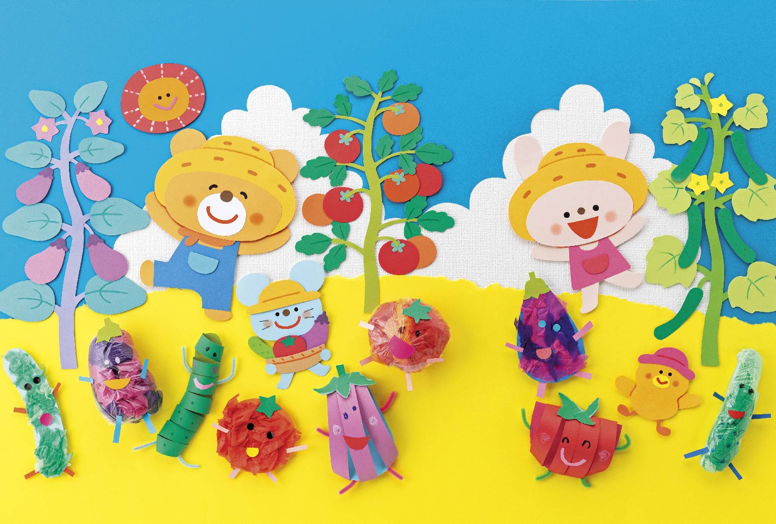 壁面飾り 夏 野菜の収穫 動物✩︎⡱ - メルカリ