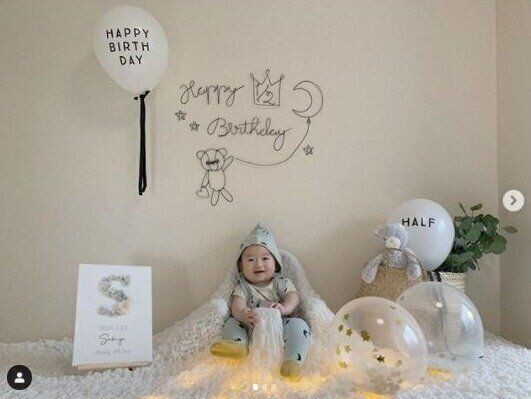 ハーフバースデー おうちスタジオ クーファン付きセット ハーフバースデーファーストバースデー FRESH おうちスタジオ レンタル 背景布 2歳誕生日クラウン タペストリー - gribirthdayartminne byGMOペパボ 国内最大級のハンドメイド・手作り通販サイト